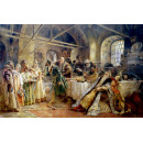 РЕПРОДУКЦИИ НА КАРТИНИ Ритуал на целувките (Пир у болярина Морозов) (1895)